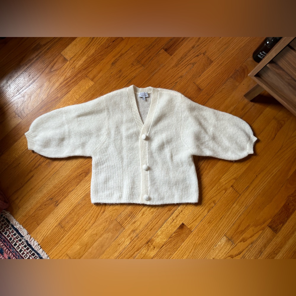 Cream wool &Other Stories cropped cardigan